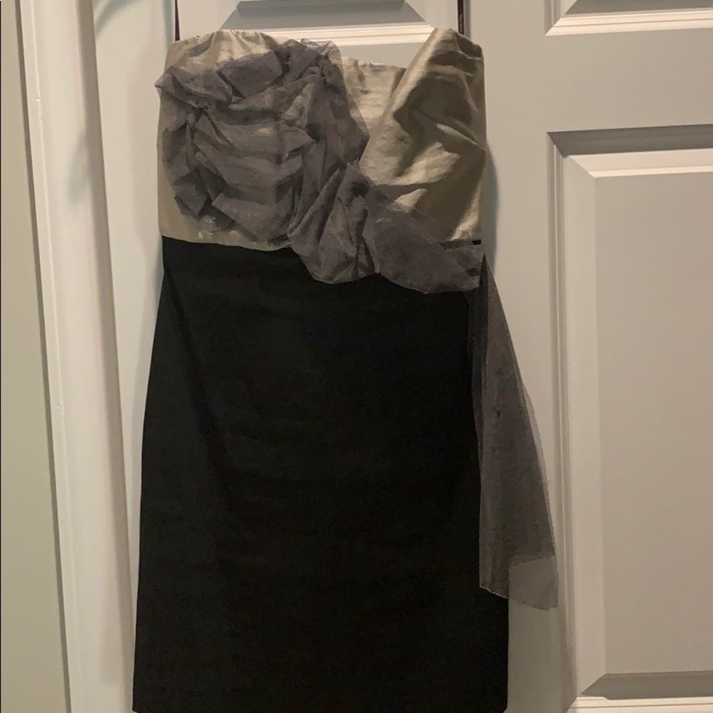 Short black and gold dress